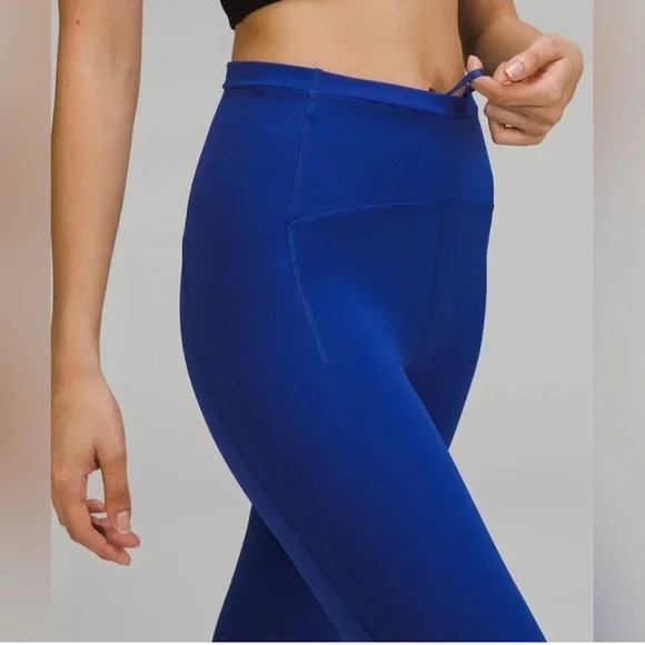 NWT Lululemon SWIFT SPEED HR Crop 21” Larkspur Blue size 4 - Picture 3 of 11
